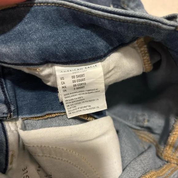 American Eagle Outfitters Womens Ripped Blue Skinny Jeans - Picture 2 of 2